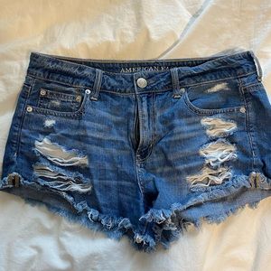 AE Ripped Jean Shorts